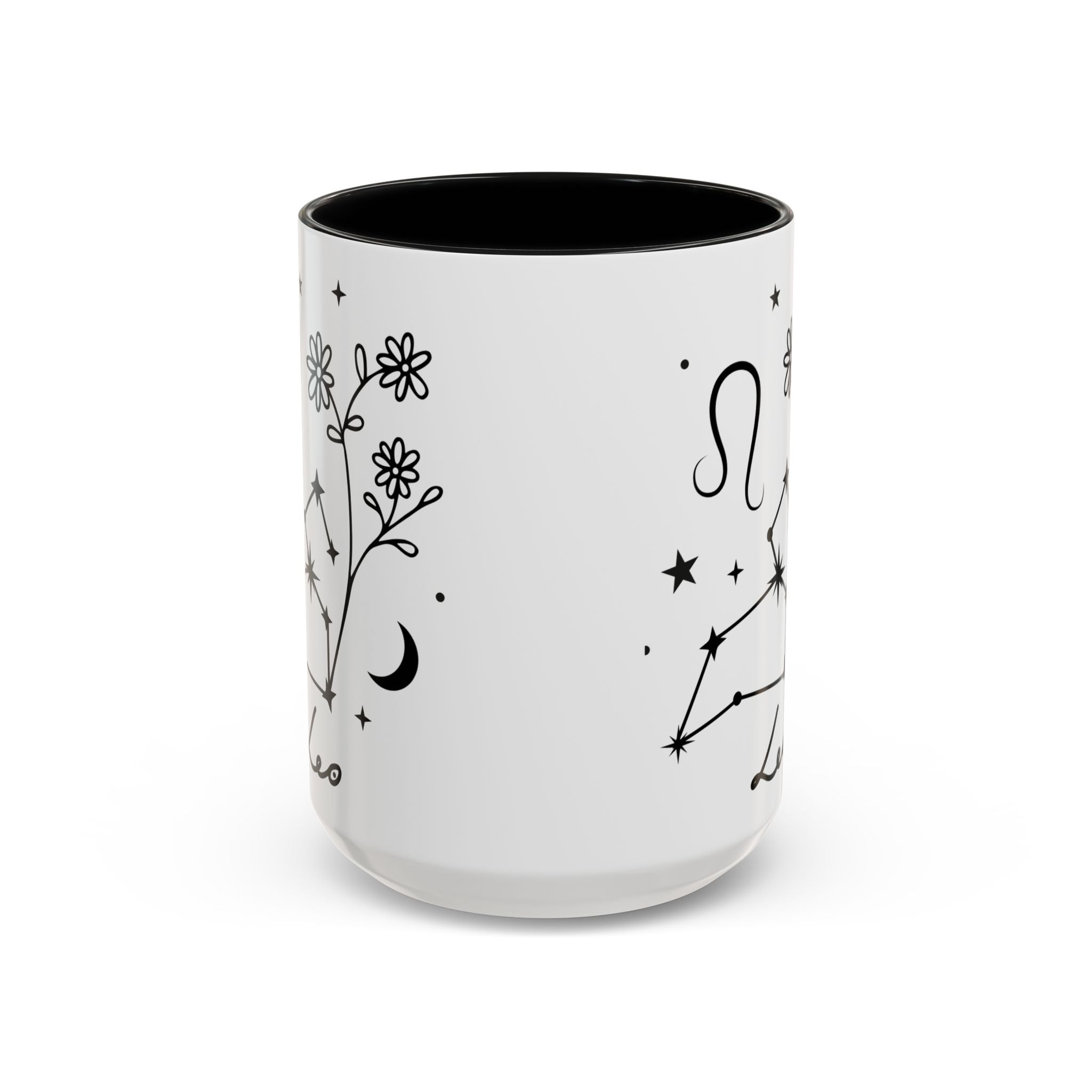 Leo Zodiac Mug — Minimal Celestial Horoscope Accent 15oz Mug