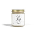 Zodiac Scorpio Coconut Apricot Wax Scented Candle — 9oz Botanical Glass Jar (Vanilla Bean)