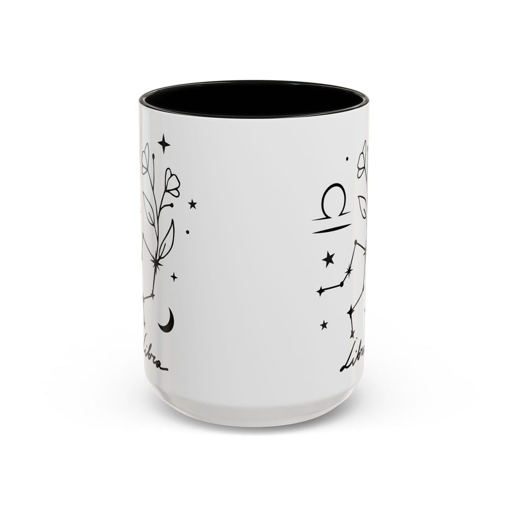 Libra Zodiac Mug — Minimal Celestial Horoscope Accent 15oz Mug