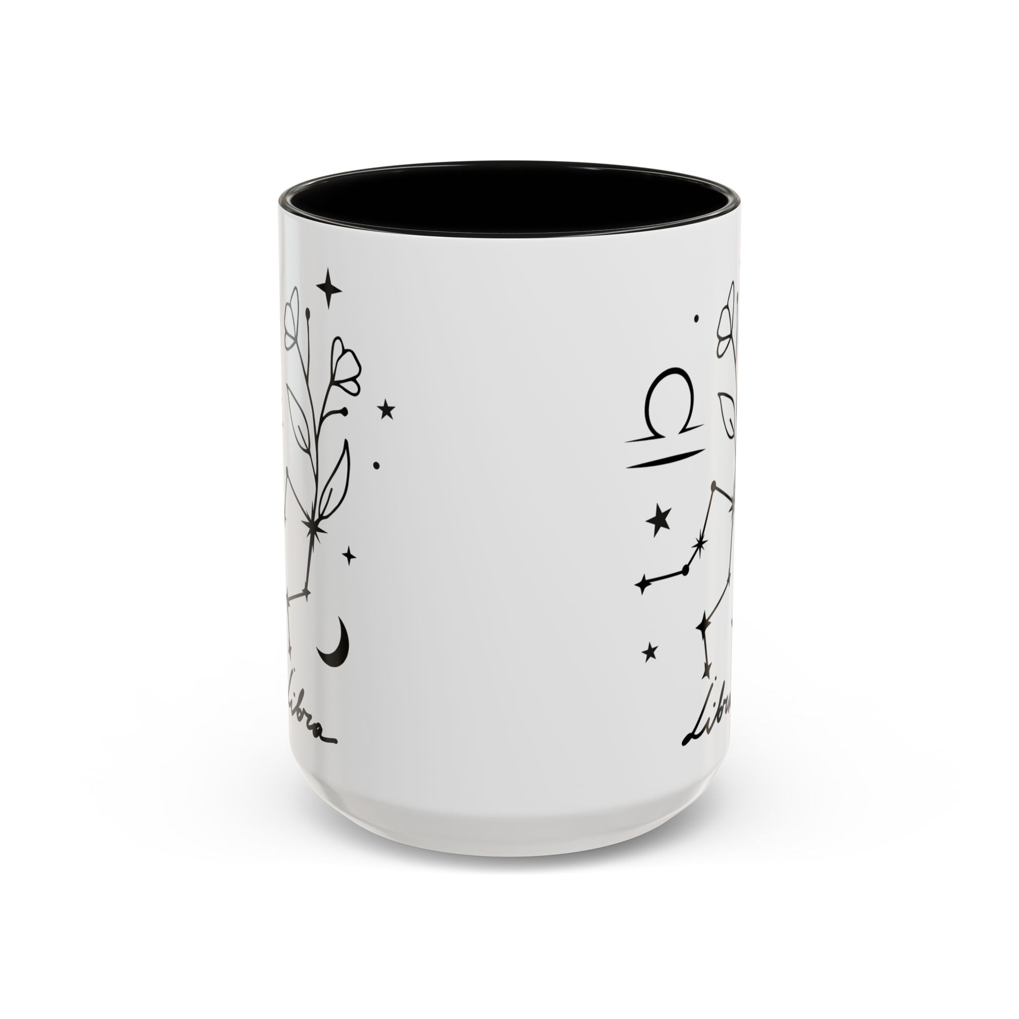 Libra Zodiac Mug — Minimal Celestial Horoscope Accent 15oz Mug