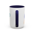 Aries Zodiac Accent Coffee Mug — Cute Horoscope 11/15oz (Pink, Light Blue & Navy)