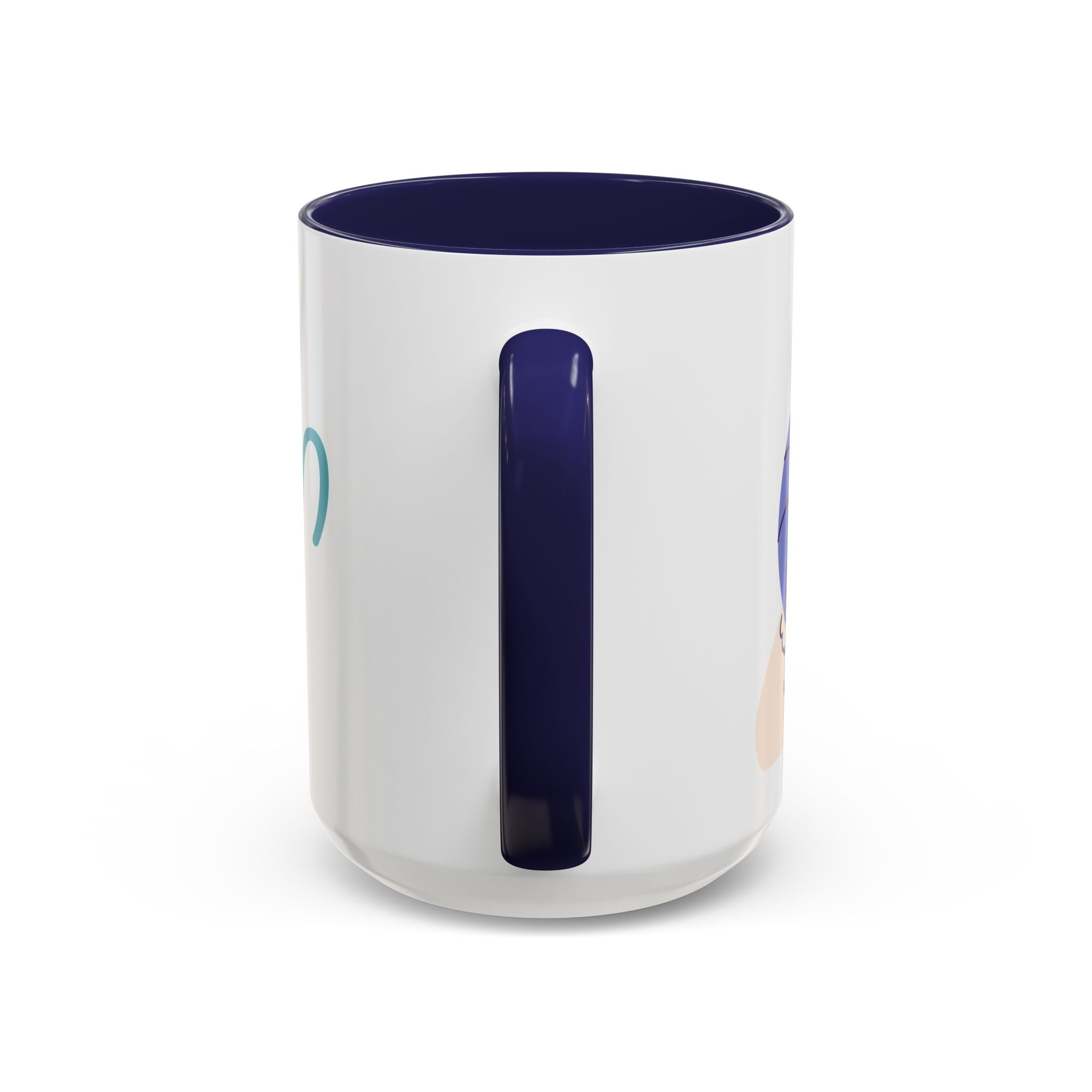 Aries Zodiac Accent Coffee Mug — Cute Horoscope 11/15oz (Pink, Light Blue & Navy)