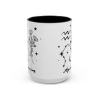 Aquarius Zodiac Mug — Minimal Celestial Horoscope Accent 15oz Mug