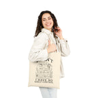 Tote Bag — "I Can't, I Have No Shelf Control" Funny Pack-Rat Canvas Tote, natural