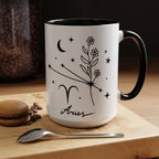 Aries Zodiac Mug — Minimal Celestial Horoscope Accent 15oz Mug