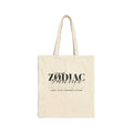 Taurus Zodiac Tote Bag — Cotton Canvas Astrology Tote