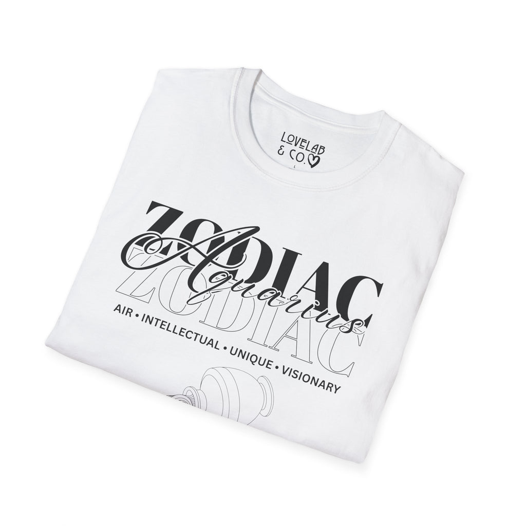 Aquarius Zodiac T-Shirt —  Water Bearer Astrology Tee