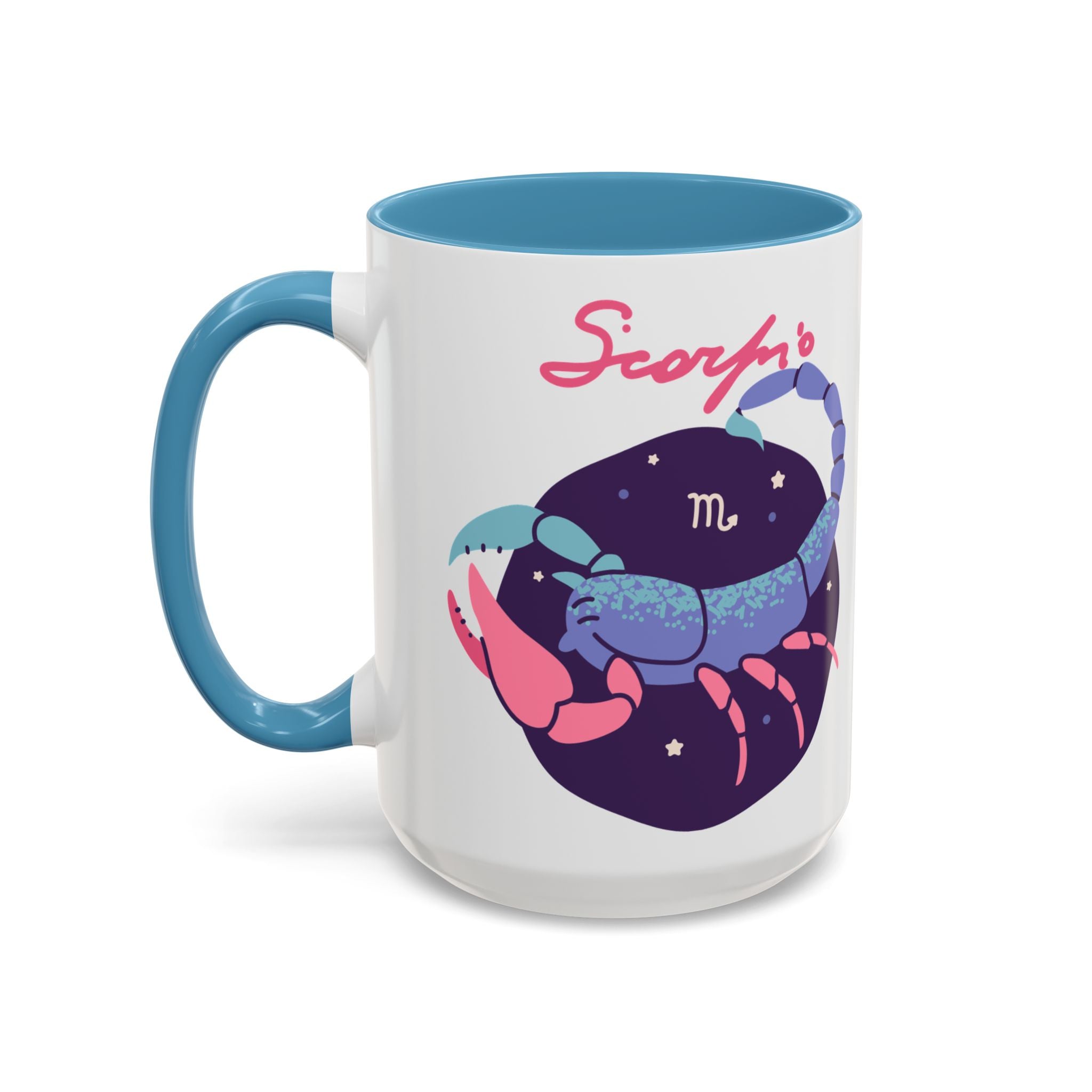 Cute Scorpio Zodiac Mug — 15oz (Pink, Light Blue, & Navy)