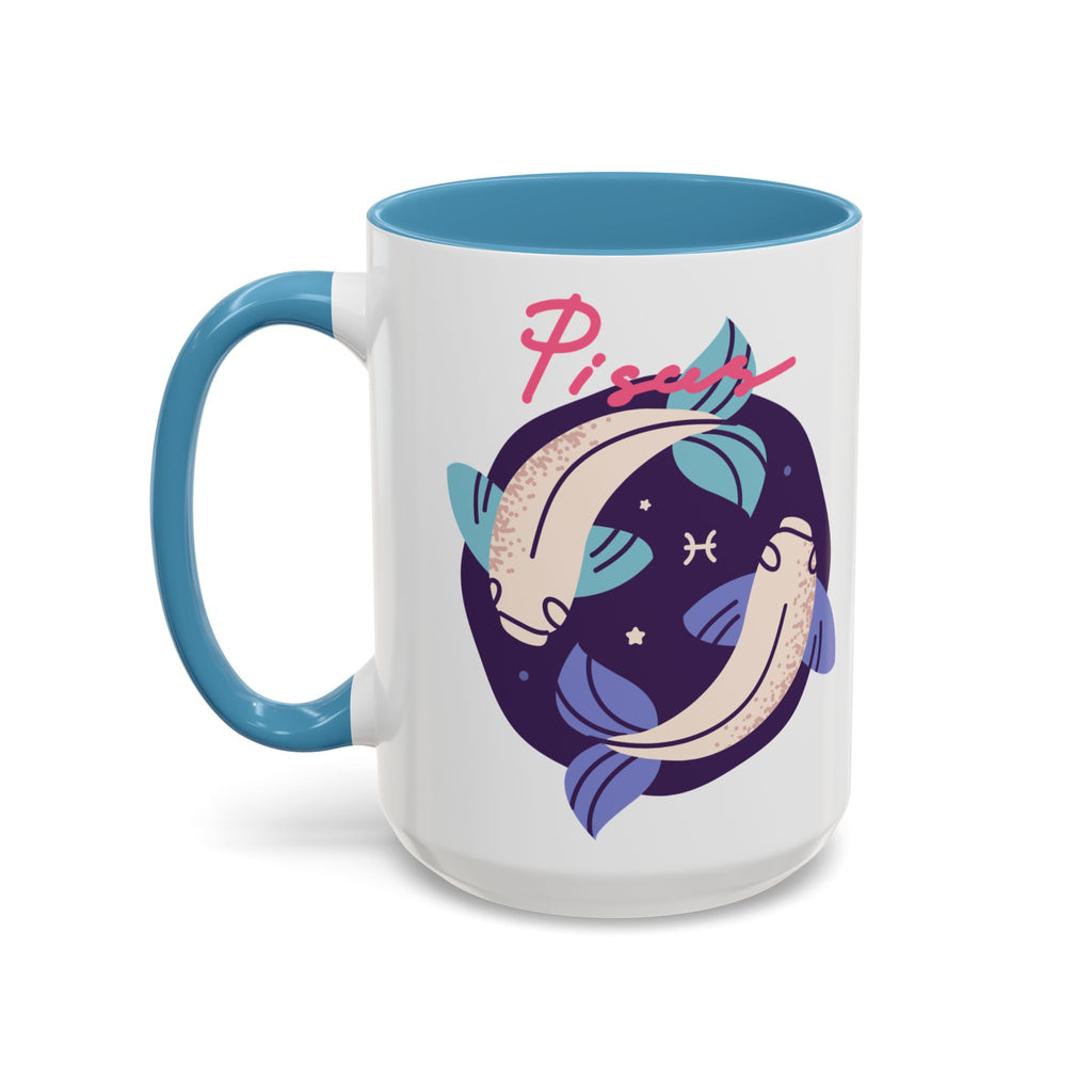 Cute Pisces Zodiac Mug — 15oz (Pink, Light Blue, & Navy)