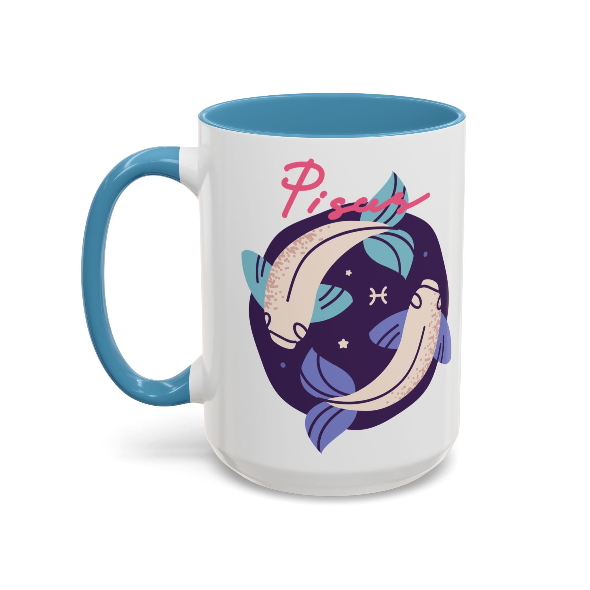 Cute Pisces Zodiac Mug — 15oz (Pink, Light Blue, & Navy)