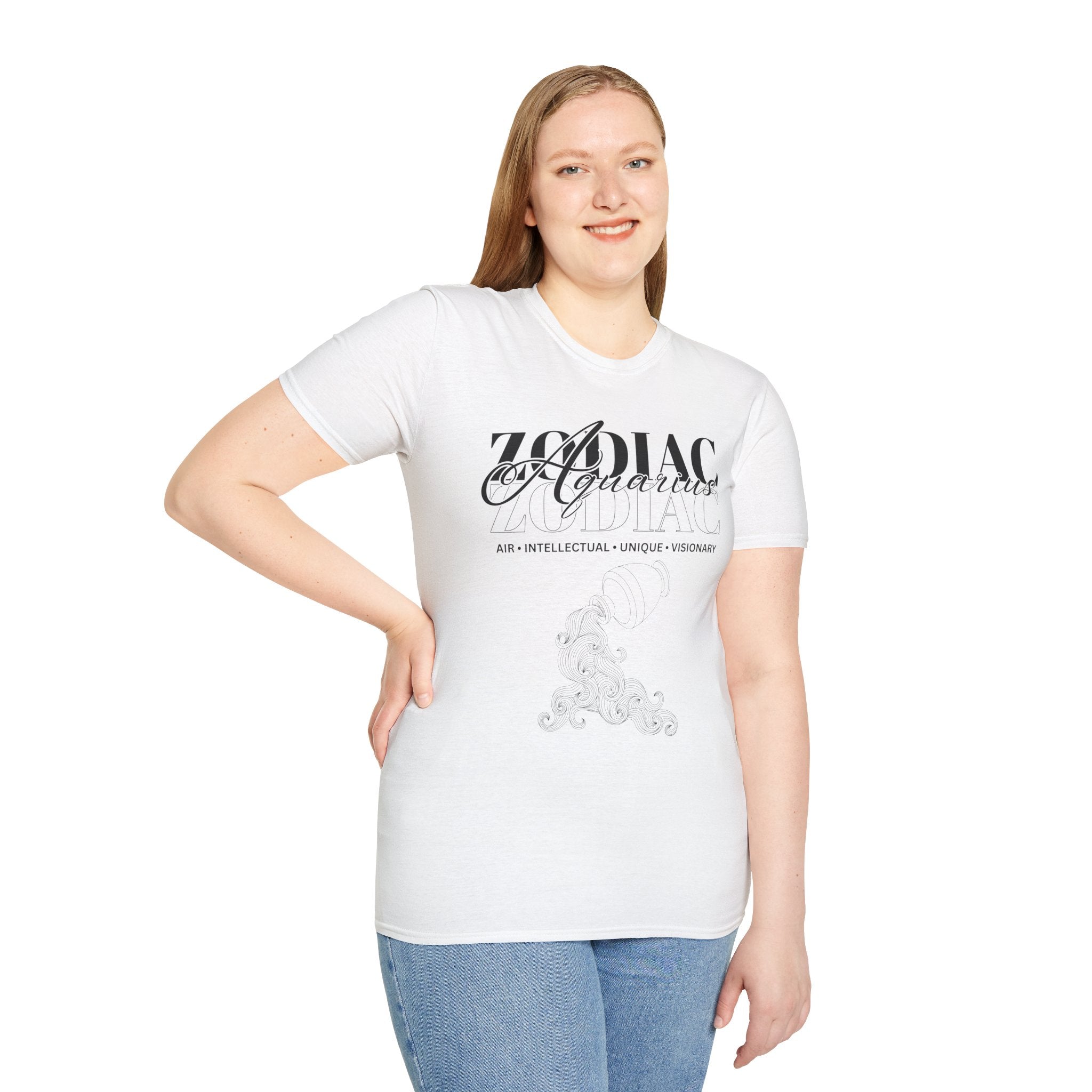 Aquarius Zodiac T-Shirt —  Water Bearer Astrology Tee