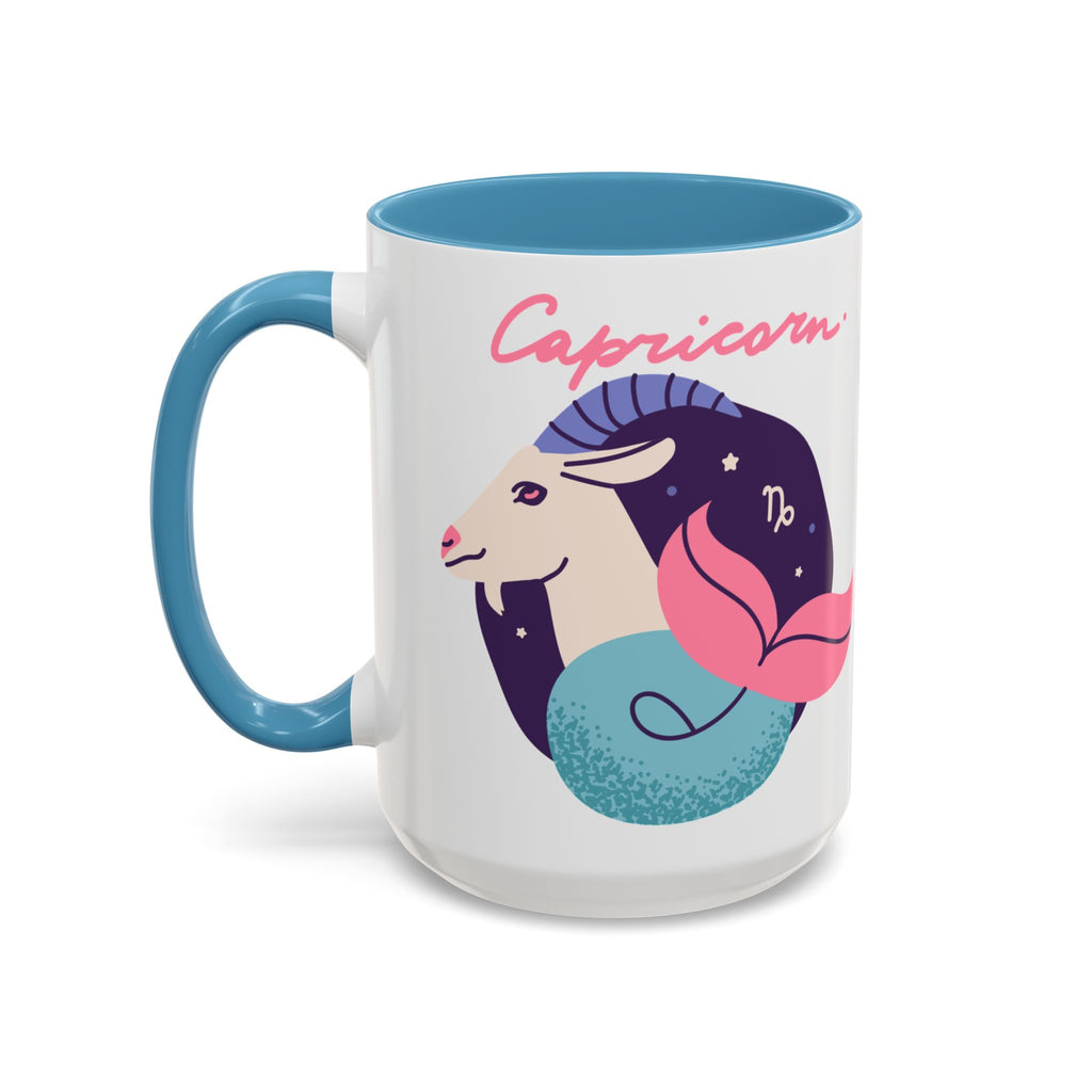 Cute Capricorn Zodiac Mug — 15oz (Pink, Light Blue, & Navy)
