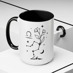 Libra Zodiac Mug — Minimal Celestial Horoscope Accent 15oz Mug