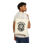 Psychic As Sh*t Cotton Canvas Tote — Funny Psychic Tote Bag for Clairvoyant Vibes