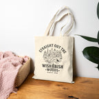 Funny Canvas Tote Bag — "Straight Out The WishAbish Woods" Humor Heals