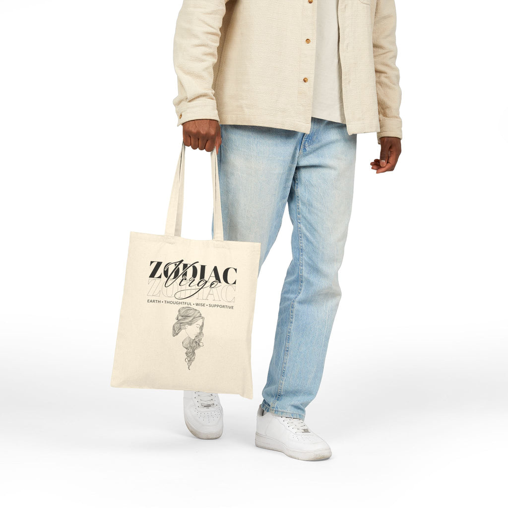 Virgo Zodiac Tote Bag — Cotton Canvas Astrology Tote