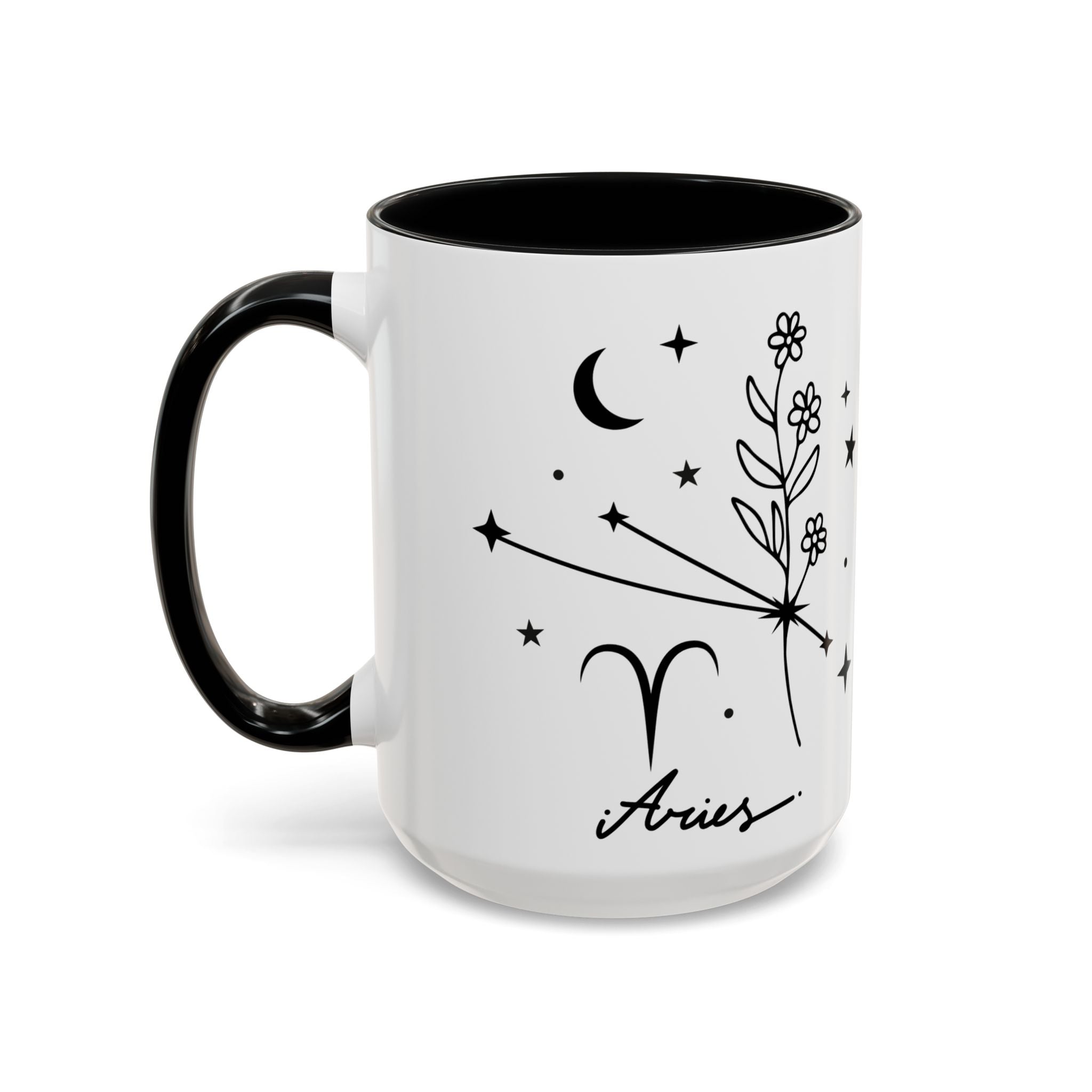Aries Zodiac Mug — Minimal Celestial Horoscope Accent 15oz Mug