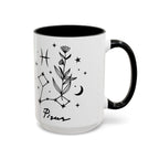 Pisces Zodiac Mug — Minimal Celestial Horoscope Accent 15oz Mug