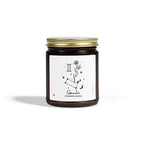 Gemini Zodiac Minimalist Scented Candle — Coconut Apricot Wax, 9oz (Blackberry Vanilla)