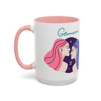 Cute Gemini Zodiac Mug — 15oz (Pink, Light Blue, & Navy)