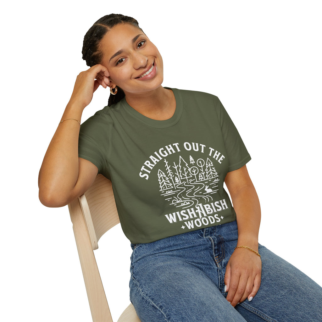 Straight Out the Wishabish Woods T-Shirt — Funny Graphic Tee