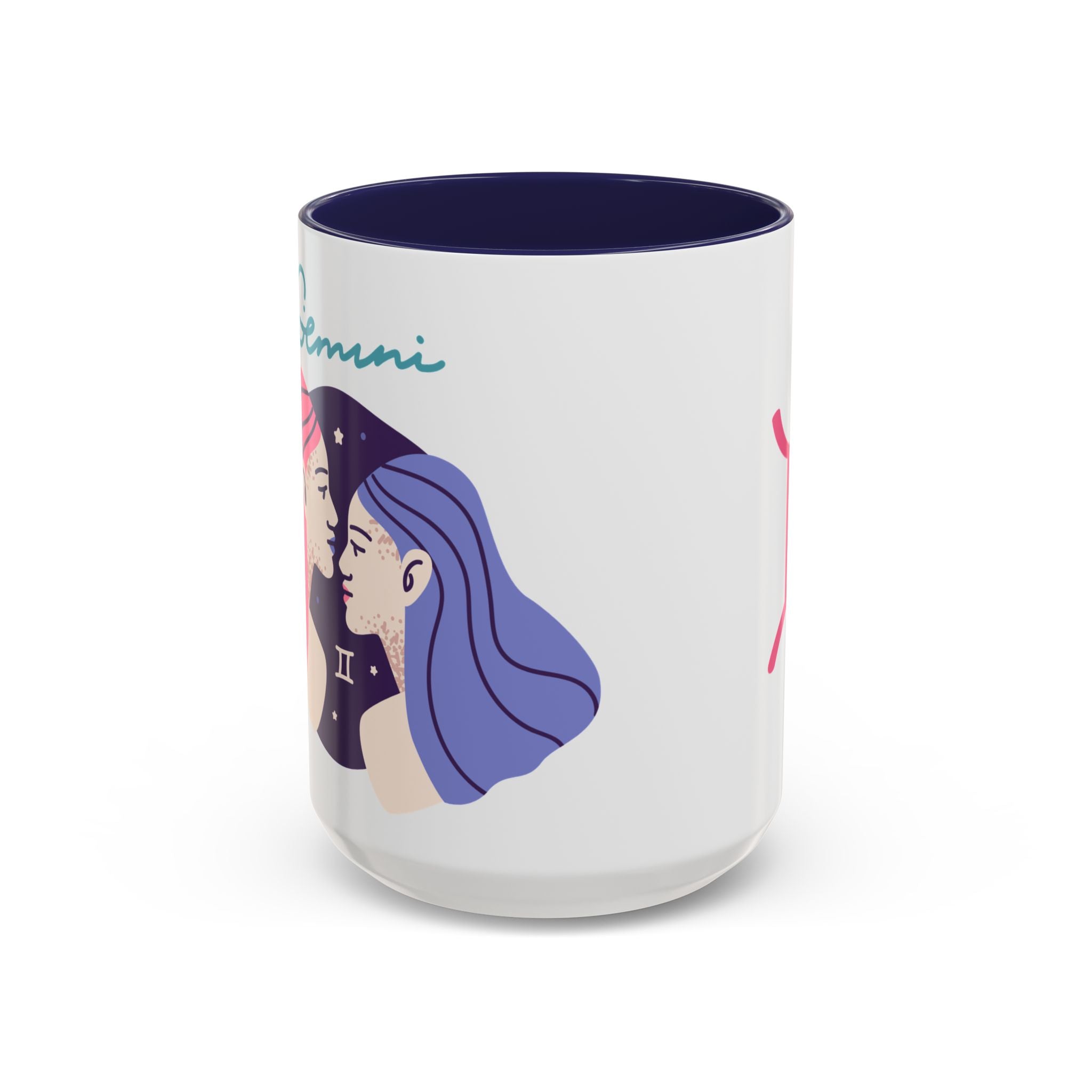 Cute Gemini Zodiac Mug — 15oz (Pink, Light Blue, & Navy)