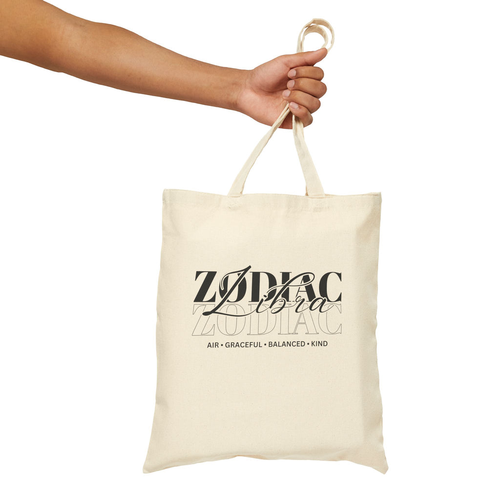 Libra Zodiac Tote Bag — Cotton Canvas Astrology Tote