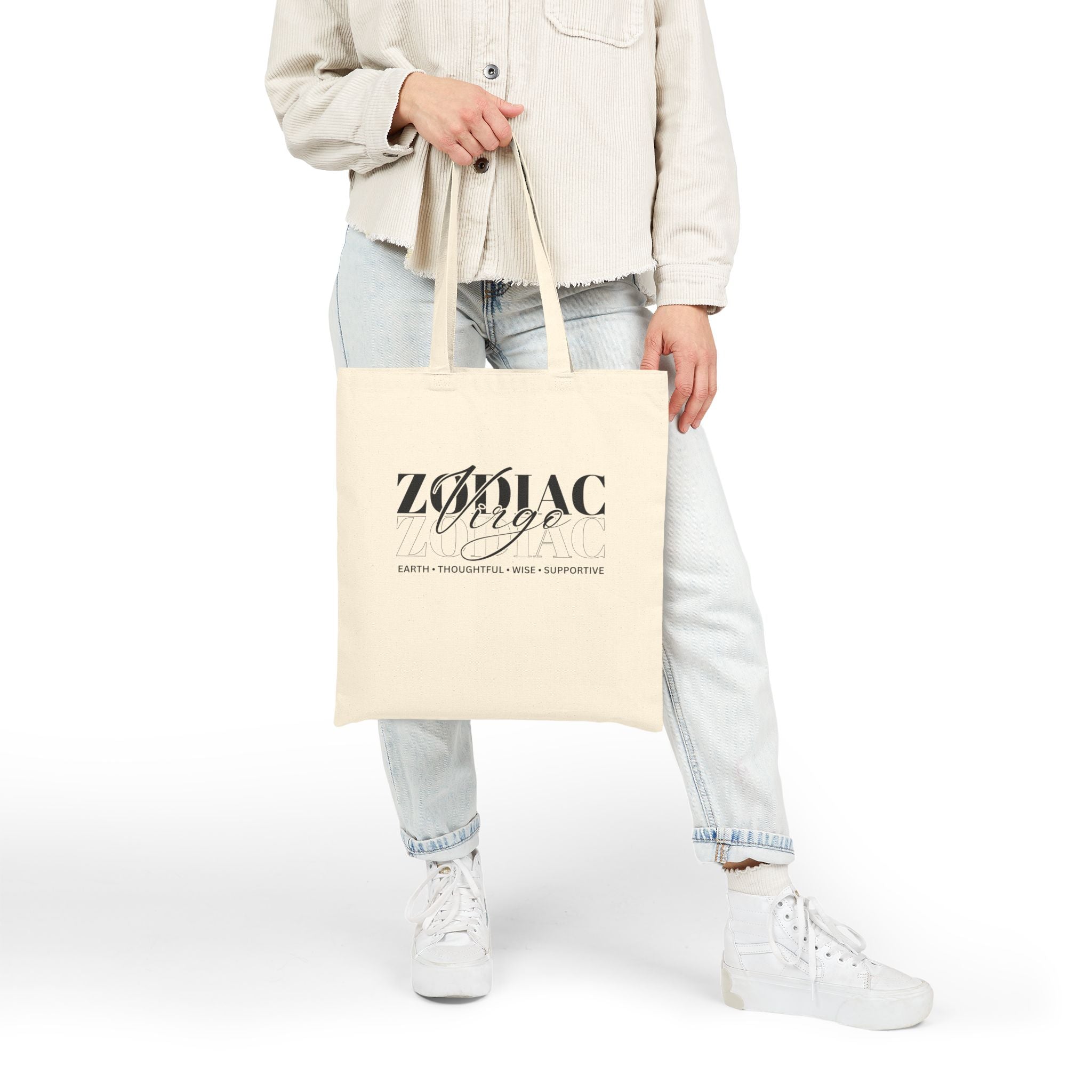 Virgo Zodiac Tote Bag — Cotton Canvas Astrology Tote