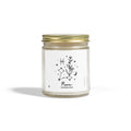Zodiac Pisces Coconut Apricot Wax Scented Candle — 9oz Botanical Glass Jar (Cashmere Musk)