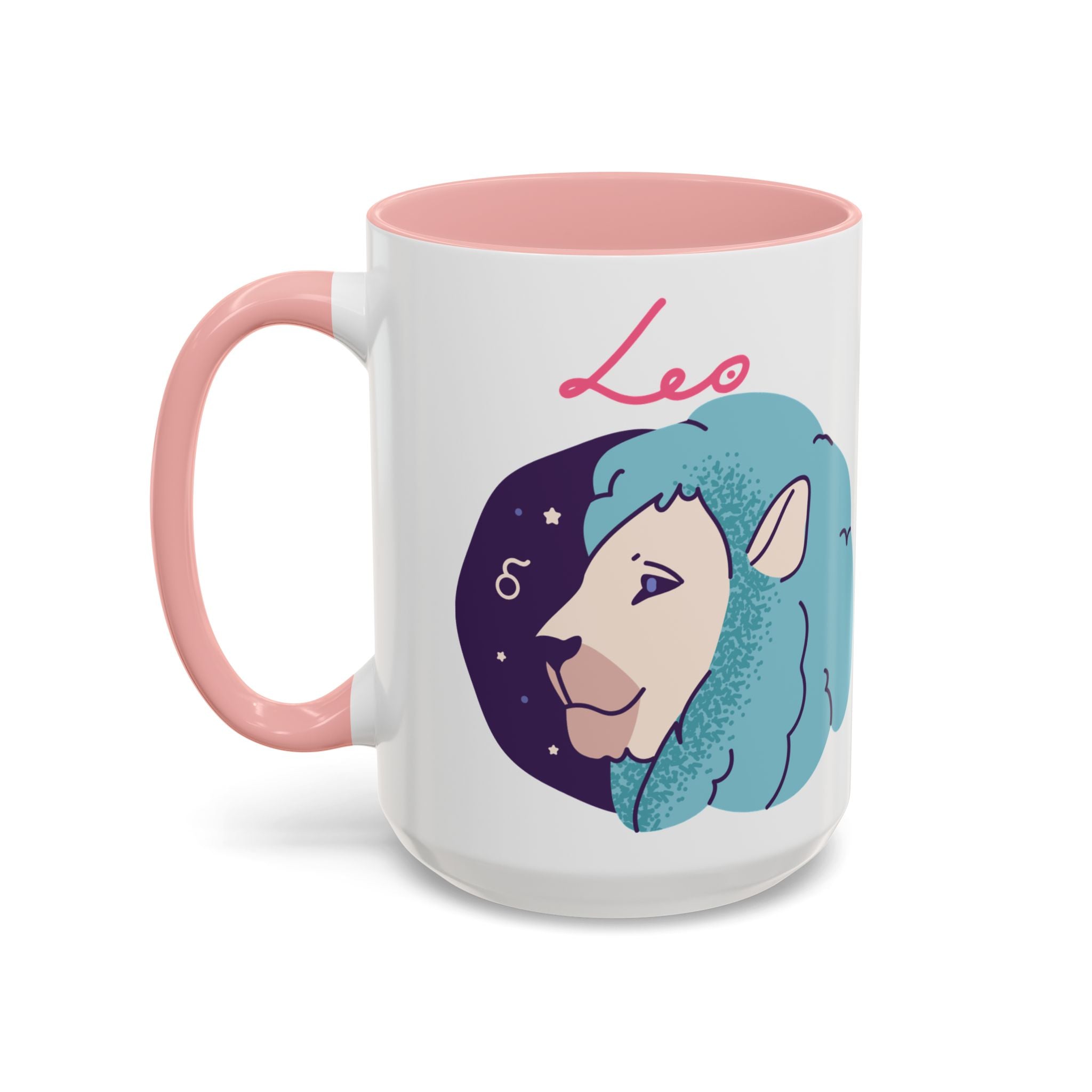 Cute Leo Zodiac Mug — 15oz (Pink, Light Blue, & Navy)