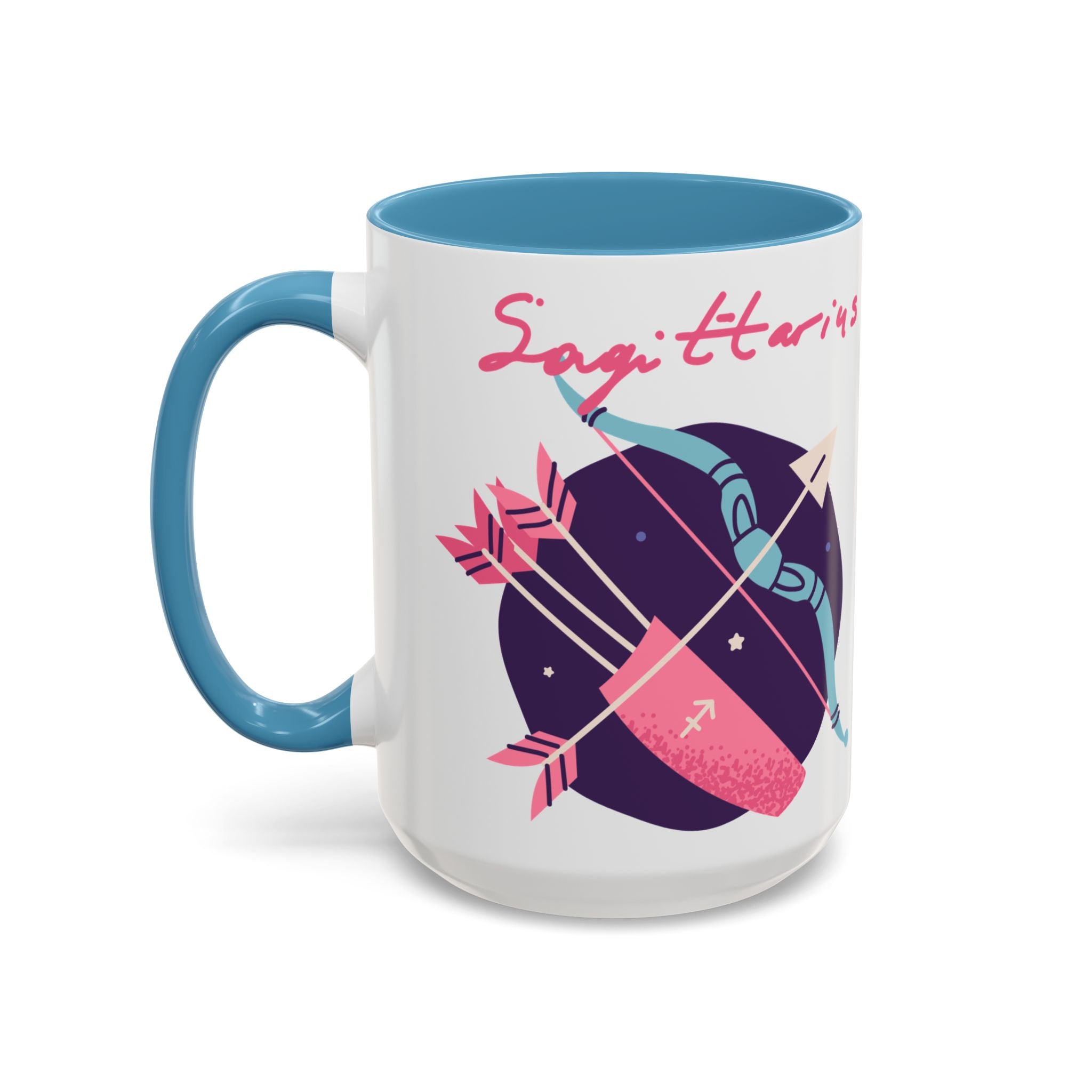 Cute Sagittarius Zodiac Mug — 15oz (Pink, Light Blue, & Navy)