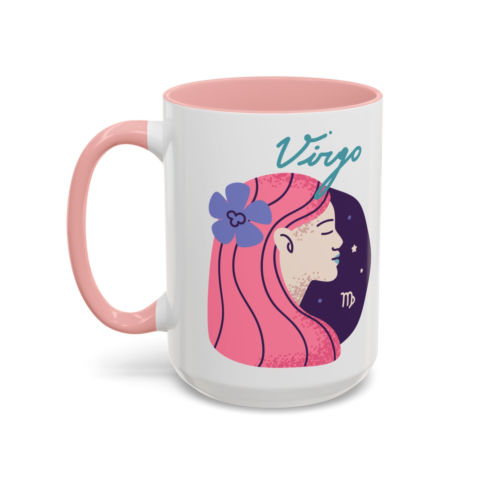 Cute Virgo Zodiac Mug — 15oz (Pink, Light Blue, & Navy)