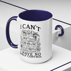 Funny "I Can't — I Have No Shelf Control" Accent Mug (15oz)
