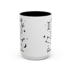 Gemini Zodiac Accent Mug — Minimal Celestial Horoscope 15oz