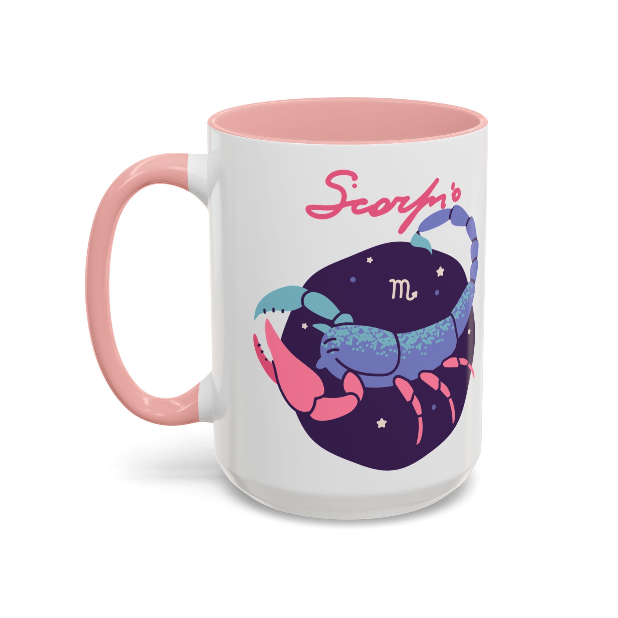 Cute Scorpio Zodiac Mug — 15oz (Pink, Light Blue, & Navy)