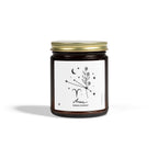 Zodiac Aries Coconut Apricot Wax Scented Candle — 9oz Botanical Glass Jar (Mango Coconut)