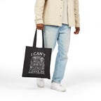 Tote Bag — "I Can't, I Have No Shelf Control" Funny Pack-Rat Canvas Tote, natural
