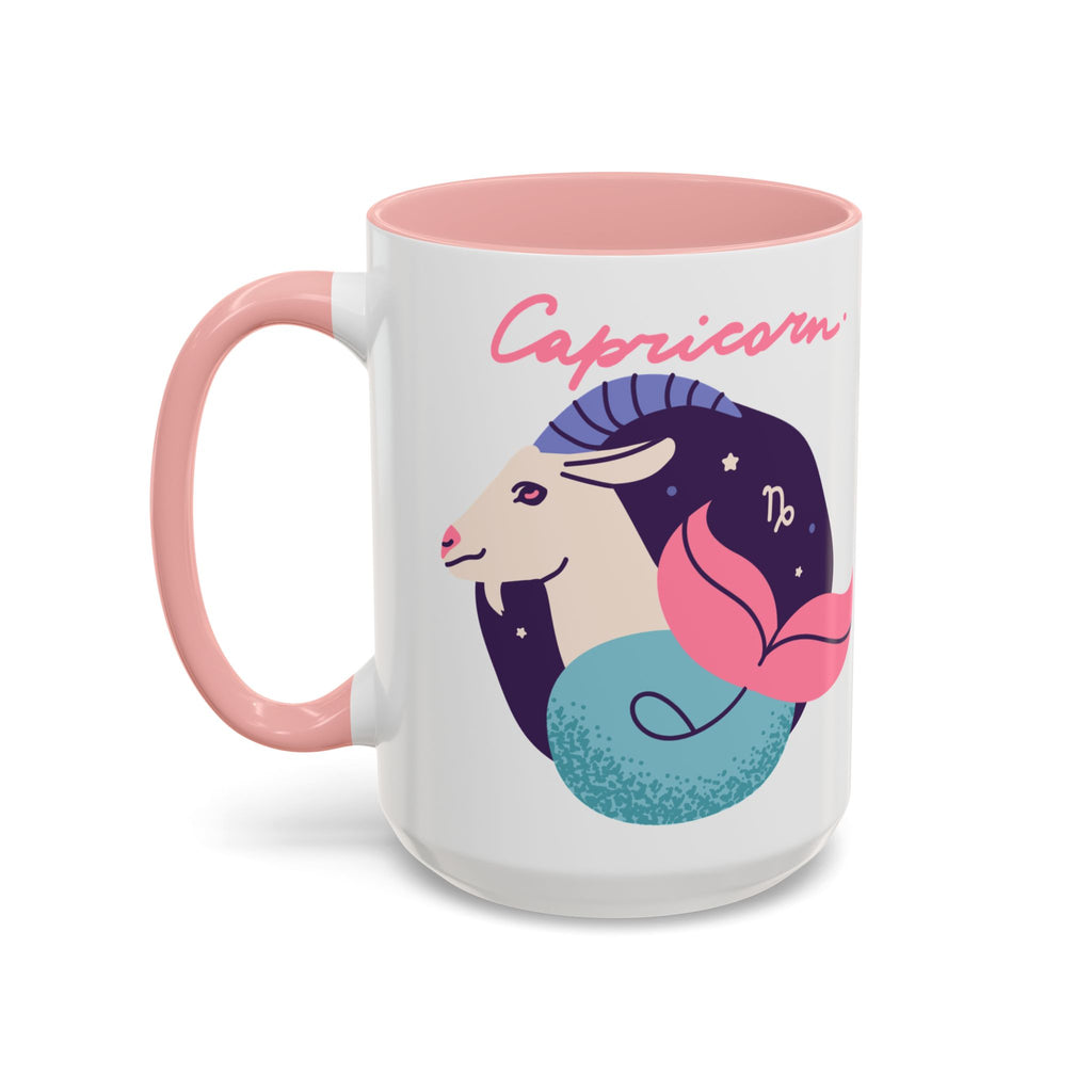 Cute Capricorn Zodiac Mug — 15oz (Pink, Light Blue, & Navy)