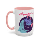 Cute Aquarius Zodiac Mug — 15oz (Pink, Light Blue, & Navy)