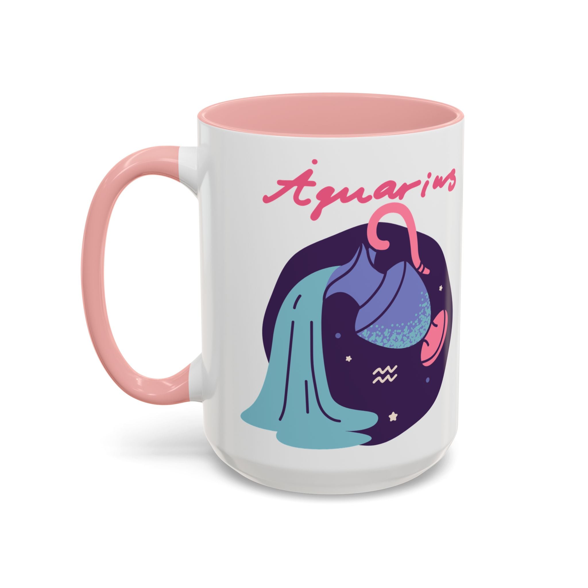 Cute Aquarius Zodiac Mug — 15oz (Pink, Light Blue, & Navy)