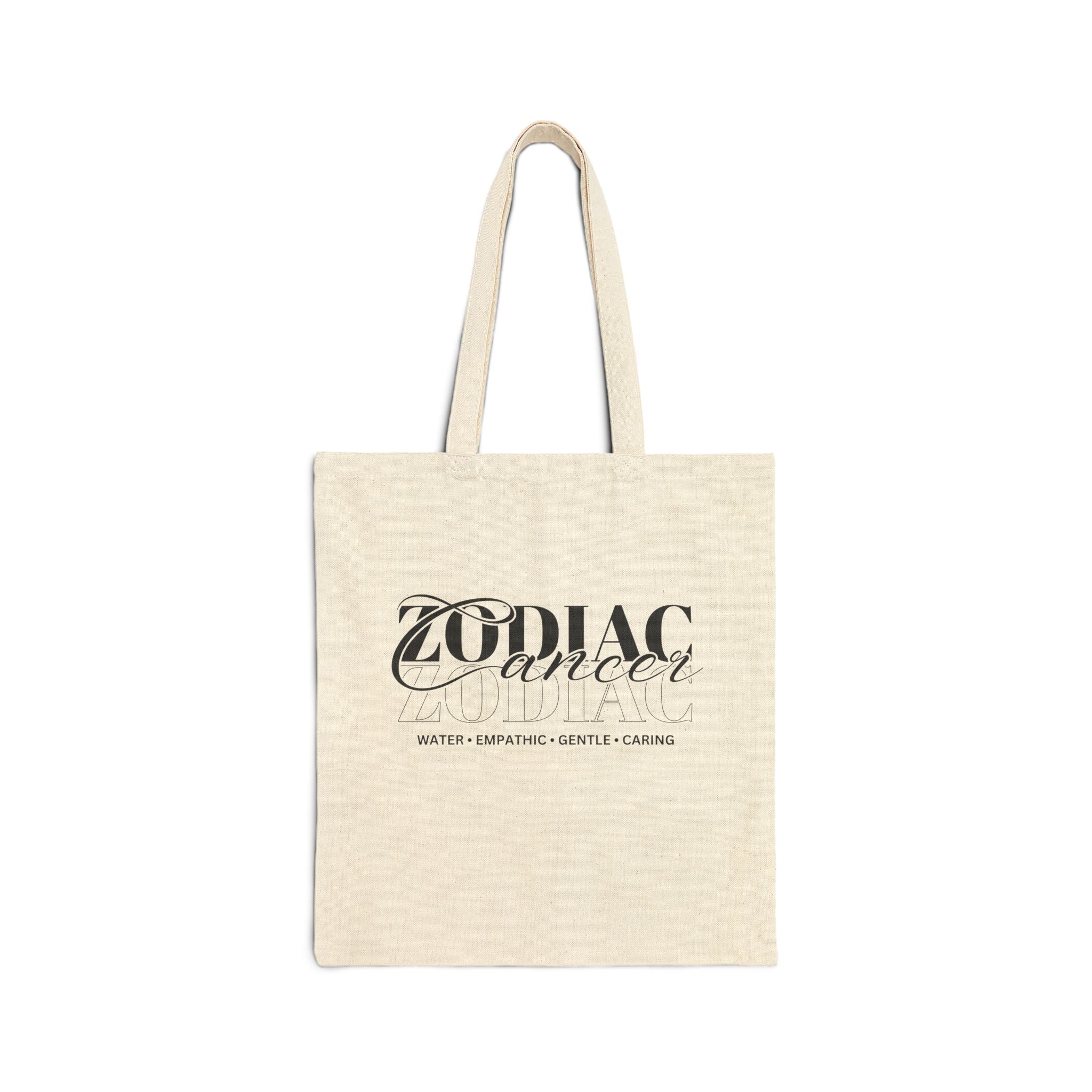 Cancer Zodiac Cotton Canvas Tote — Astrology Tote Bag