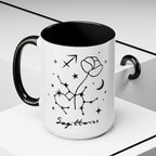 Sagittarius Zodiac Mug — Minimal Celestial Horoscope Accent 15oz Mug