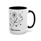 Capricorn Zodiac Mug — Minimal Celestial Horoscope Accent 15oz Mug