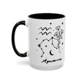 Aquarius Zodiac Mug — Minimal Celestial Horoscope Accent 15oz Mug