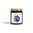 Cute Aquarius Zodiac Scented Candle — Coconut Apricot Wax (9oz Reusable Glass)