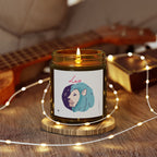 Cute Zodiac Leo, Scented Candle — Coconut Apricot Wax (9oz Reusable Glass)