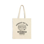 Funny Canvas Tote Bag — "Straight Out The WishAbish Woods" Humor Heals