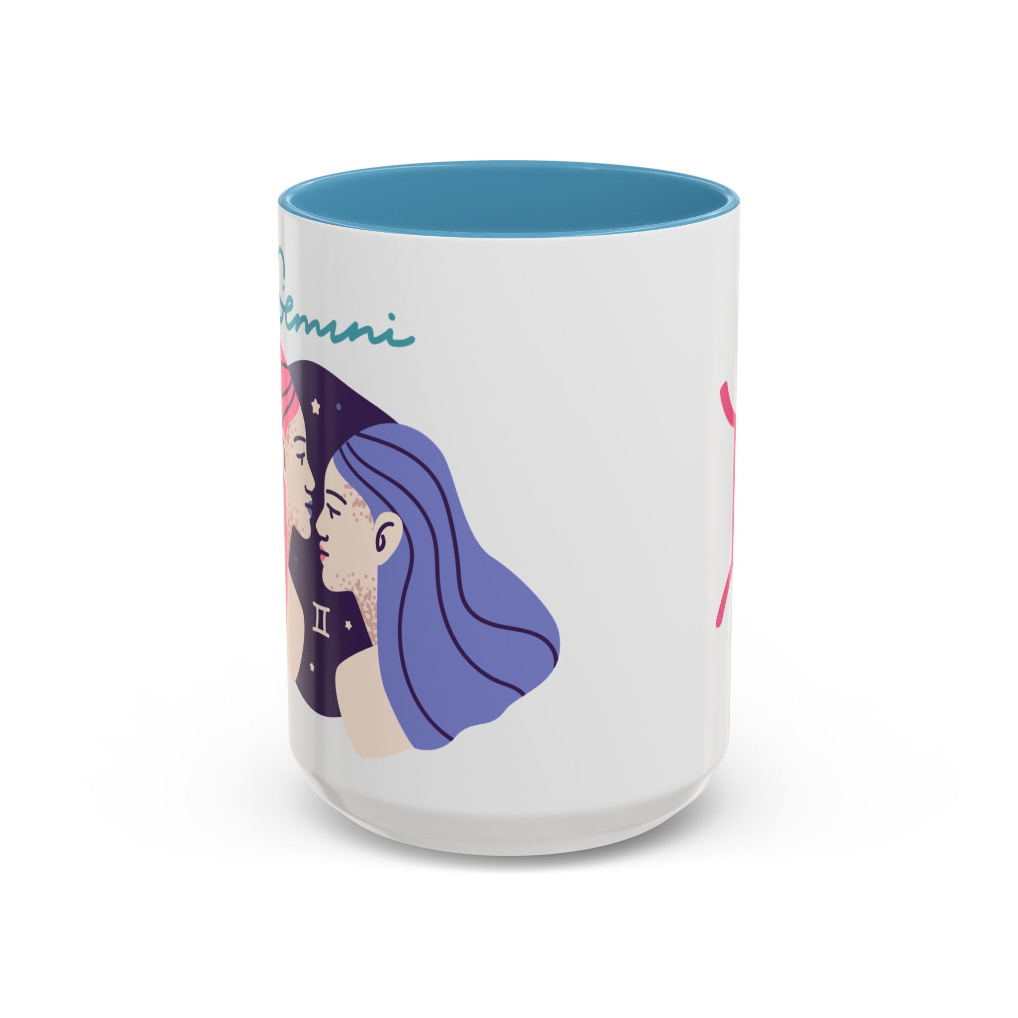 Cute Gemini Zodiac Mug — 15oz (Pink, Light Blue, & Navy)