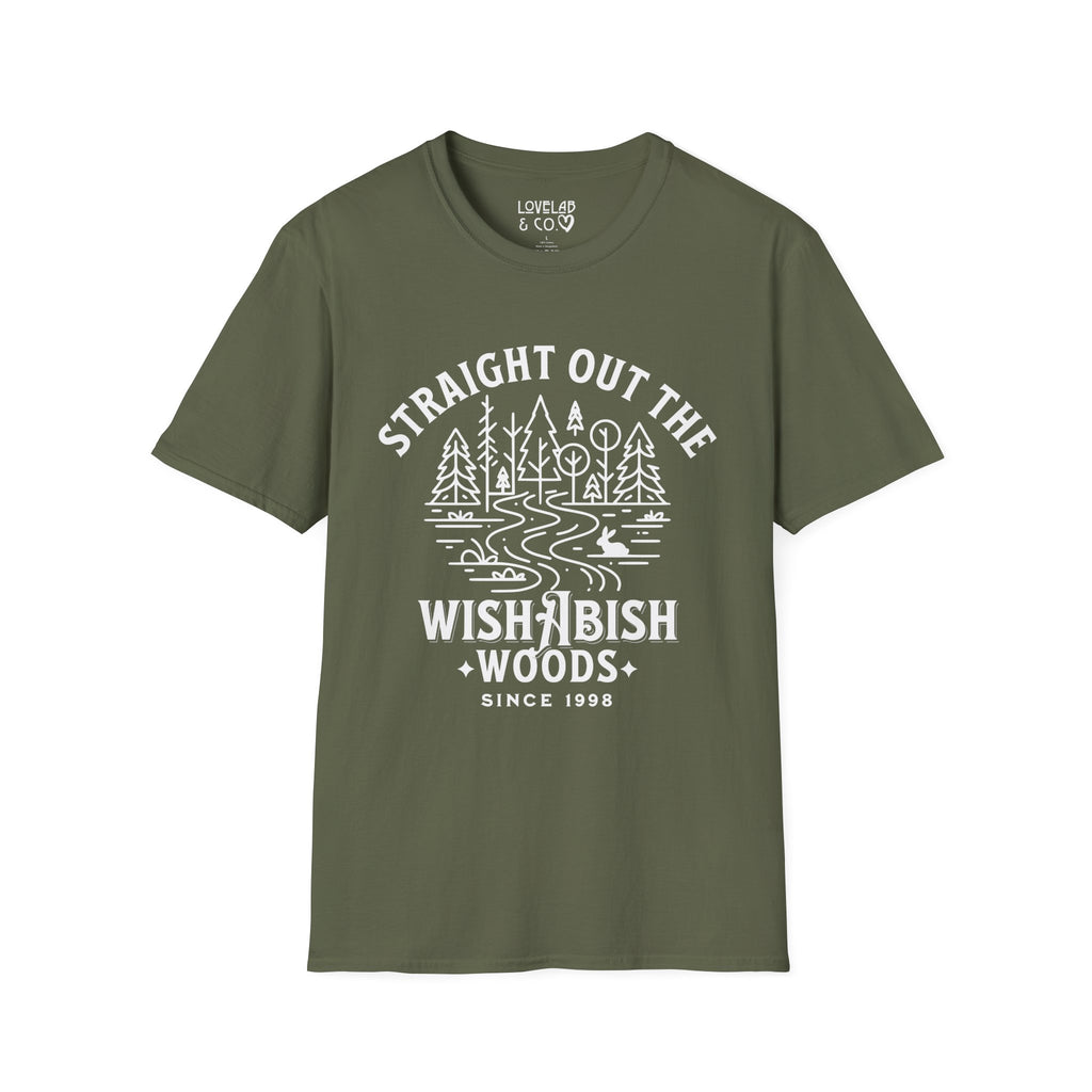 Straight Out the Wishabish Woods T-Shirt — Funny Graphic Tee