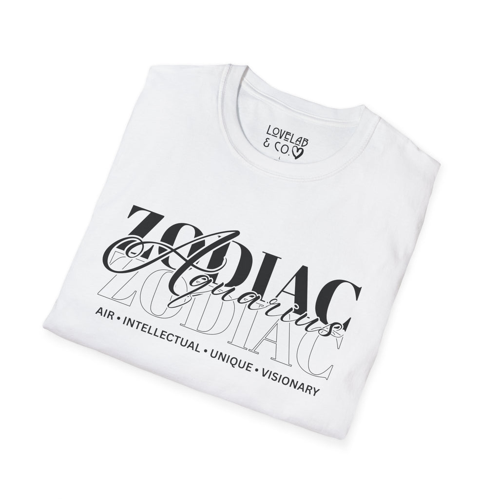 Aquarius Zodiac T-Shirt — Bold Air Astrology Tee
